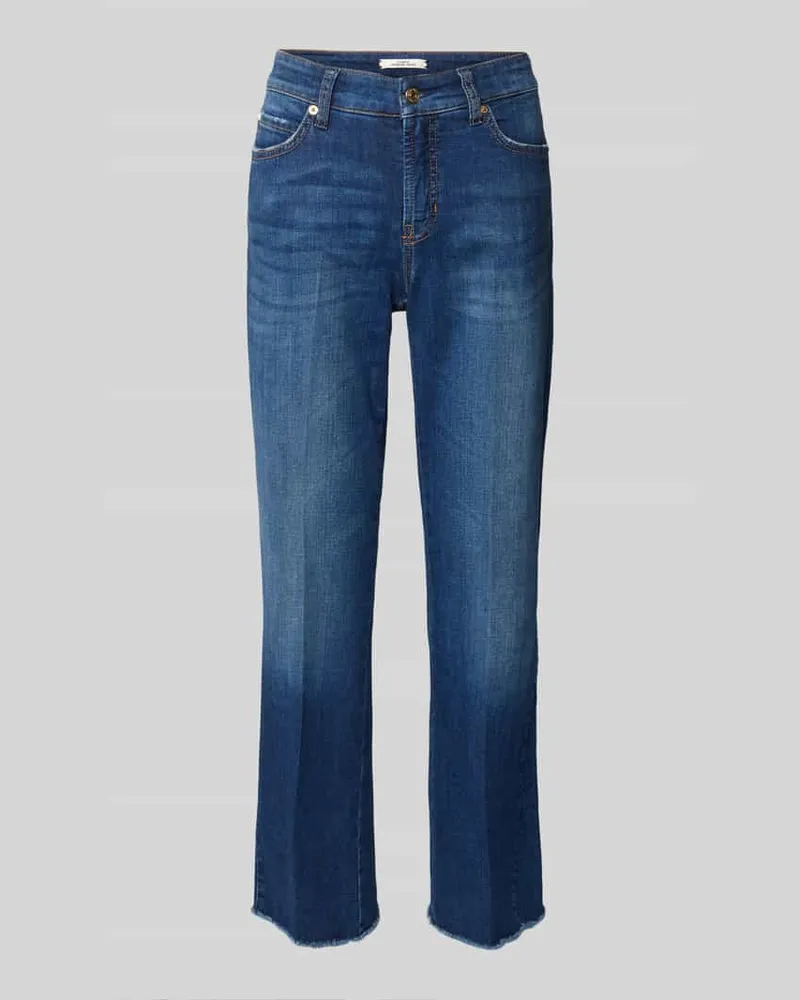Cambio Straight Leg Jeans in verkürzter Passform Modell 'FRANCESCA Blau