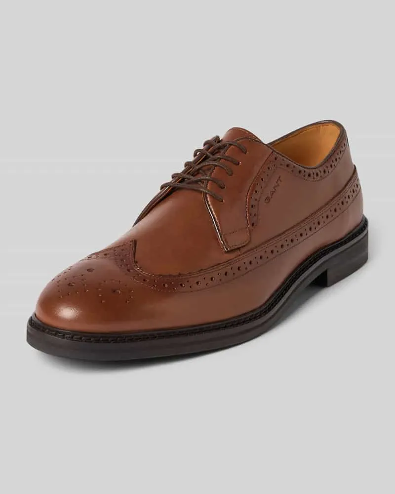 Gant Schnürschuhe aus echtem Leder Modell 'Bidford Cognac