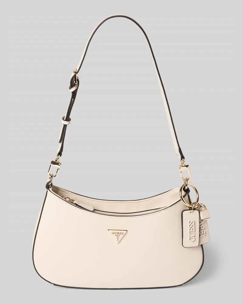 Guess Handtasche mit Label-Applikationen Modell 'NOELLE II Ecru