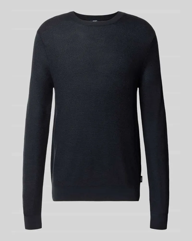 JOOP! Strickpullover aus Wollmix Modell 'Bennino Marine