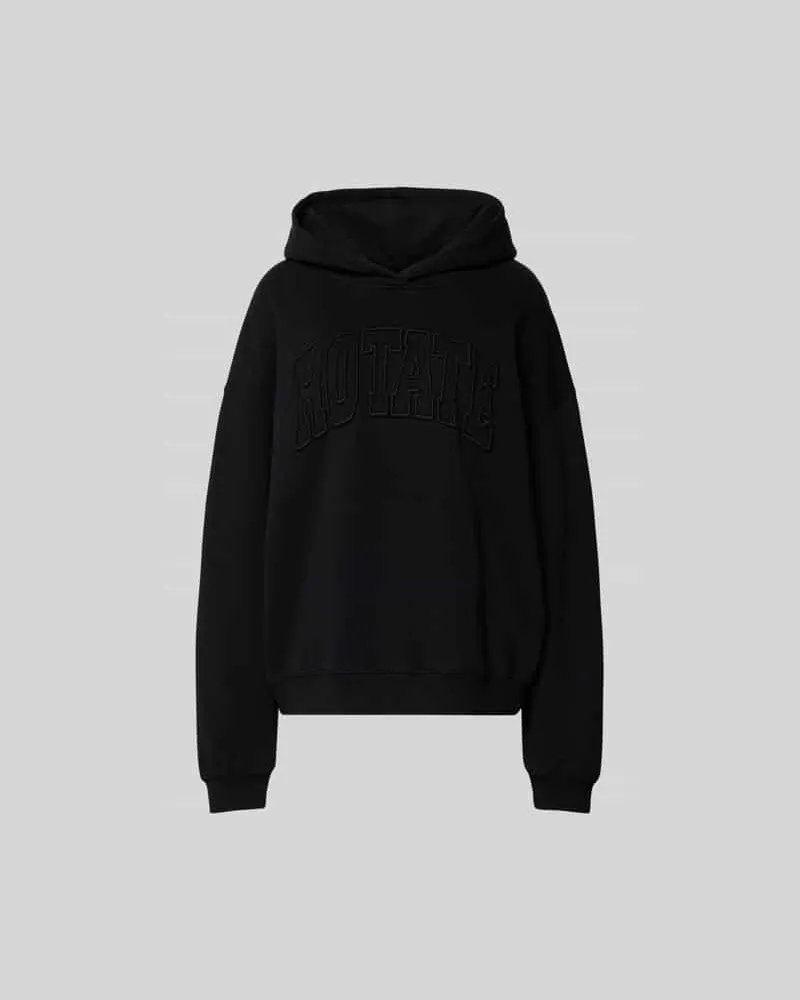 ROTATE Birger Christensen Oversized Hoodie mit Logo-Stitching Black