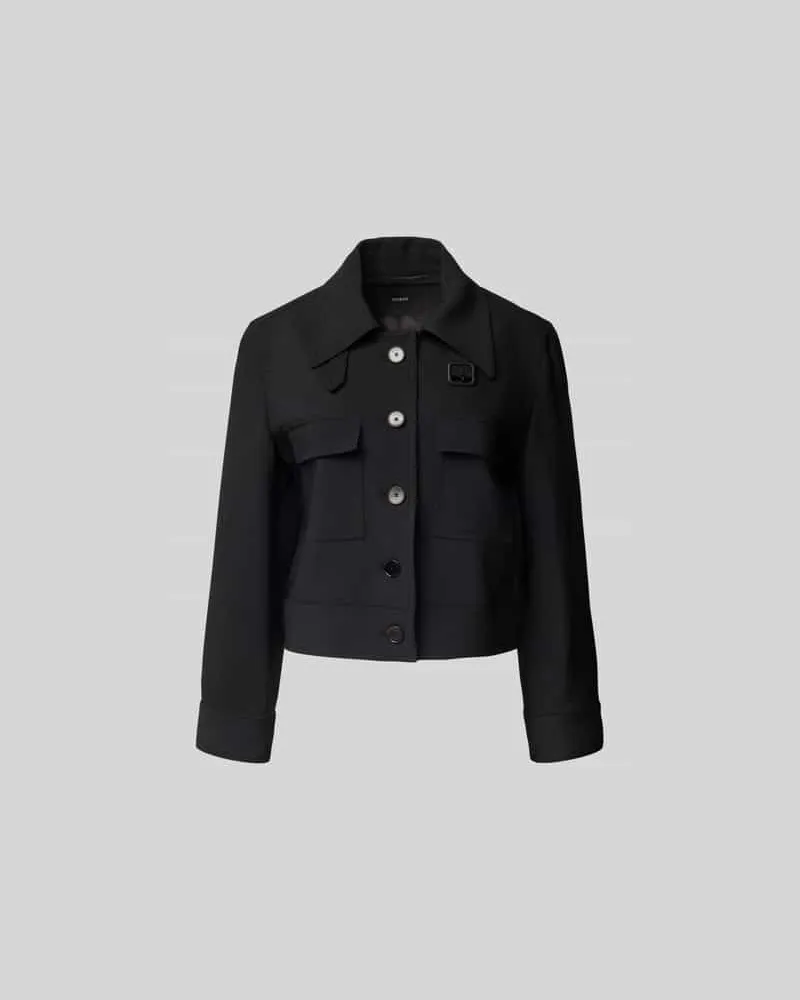 Joseph Jacke aus Viskose-Woll-Mix Black