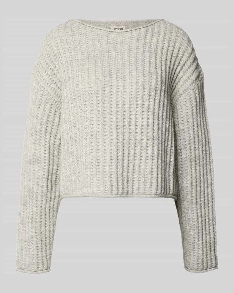 Drykorn Strickpullover mit Rundhalsausschnitt Modell 'IMENY Hellgrau