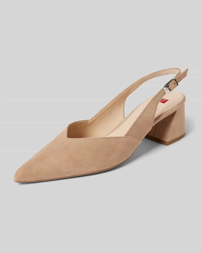 Högl Slingbacks aus echtem Leder Taupe