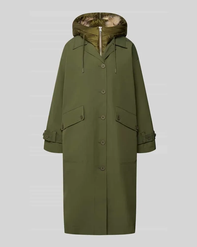 Topshop Mantel mit Pattentaschen Modell 'HAILEY Khaki