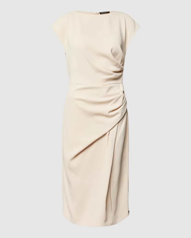 Marc Cain Knielanges Kleid mit U-Boot-Ausschnitt Ecru