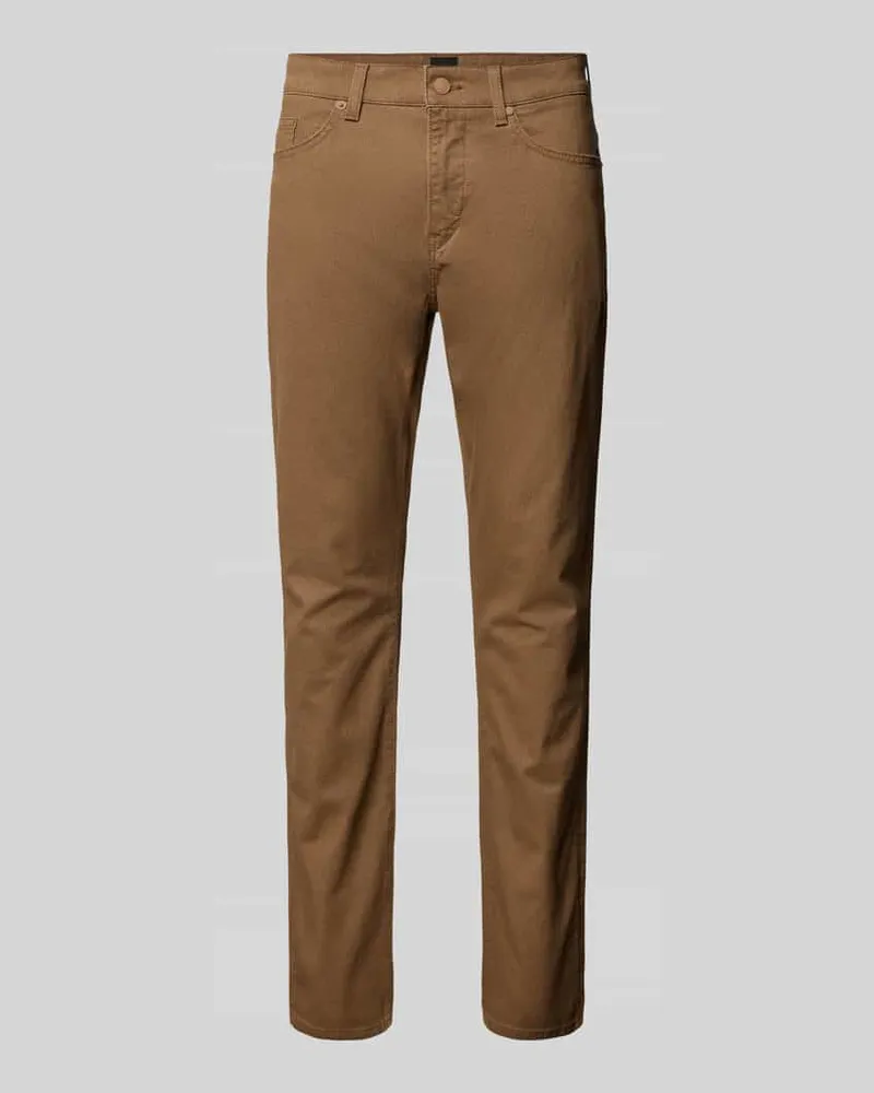 HUGO BOSS Slim Fit Hose mit Strukturmuster Modell 'DELAWARE Camel