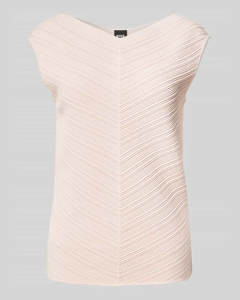 HUGO BOSS Blusentop aus Viskose-Mix Modell 'Faitini Hellrosa