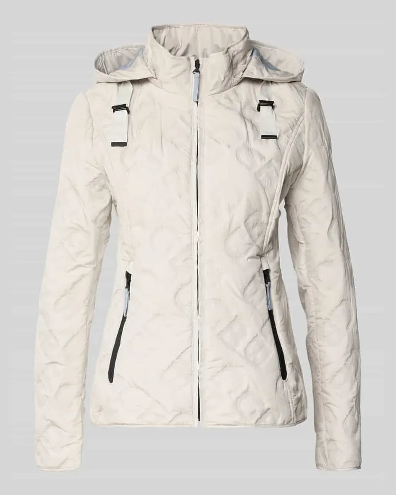 Gil Bret Jacke mit Stehkragen und Reißverschlusstaschen Kitt