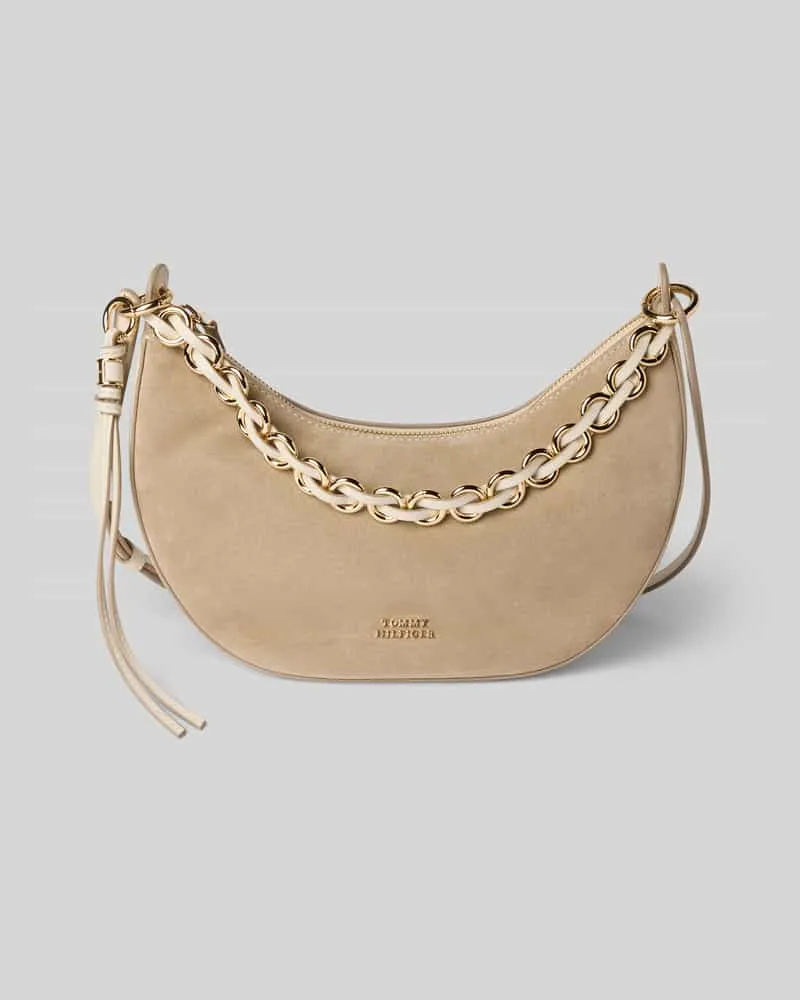 Tommy Hilfiger Umhängetasche aus echtem Rindsleder Beige