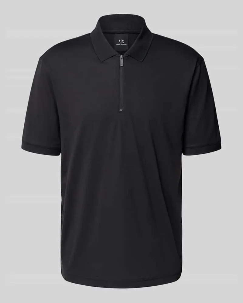 Armani Exchange Poloshirt mit kurzem Reißverschluss Marine