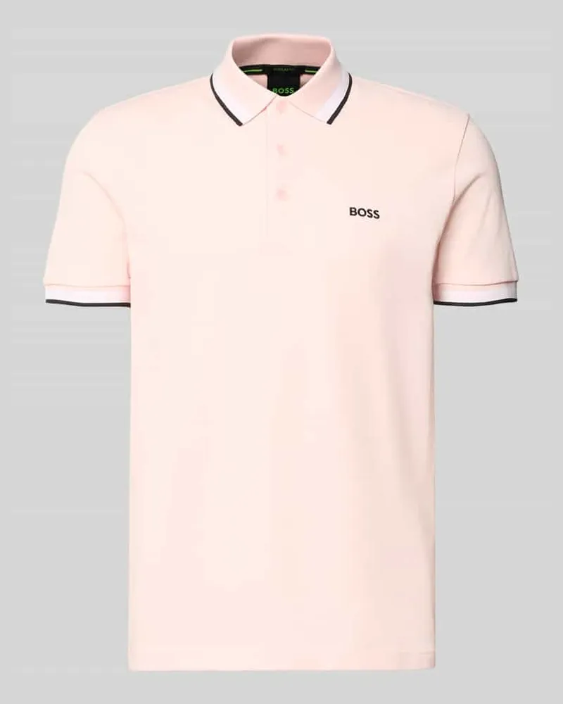 HUGO BOSS Regular Fit Poloshirt aus reiner Baumwolle Modell 'PADDY Hellrosa