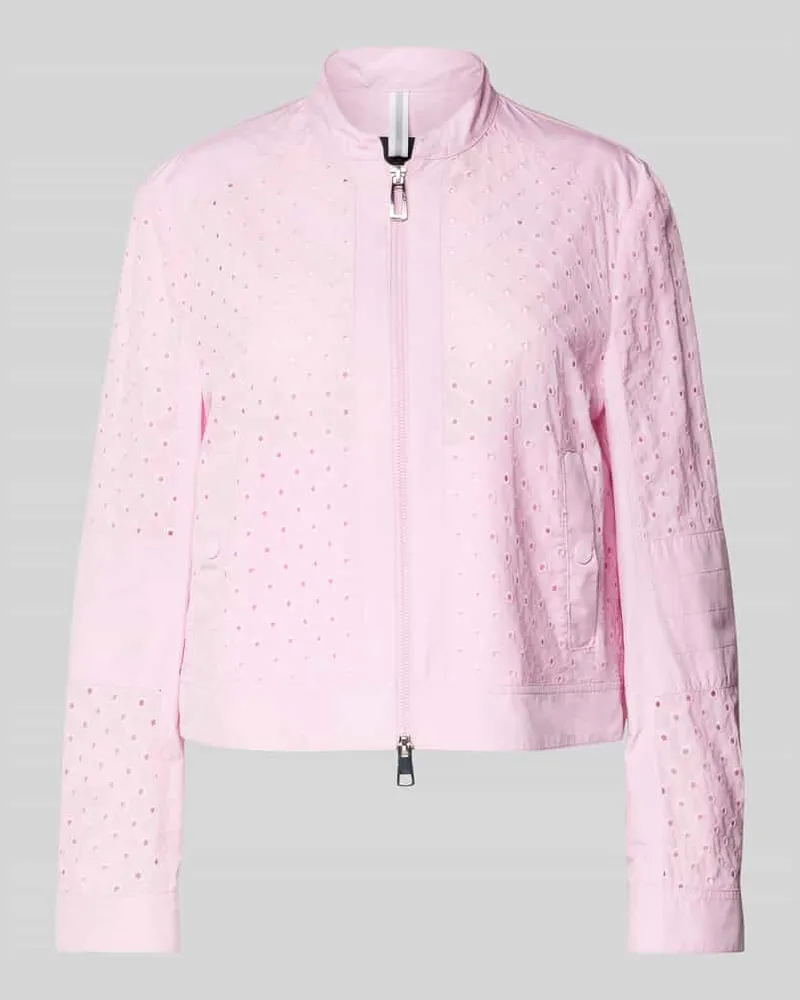 Marc Cain Blouson mit Lochstickerei und Zweiwege-Reißverschluss Pink