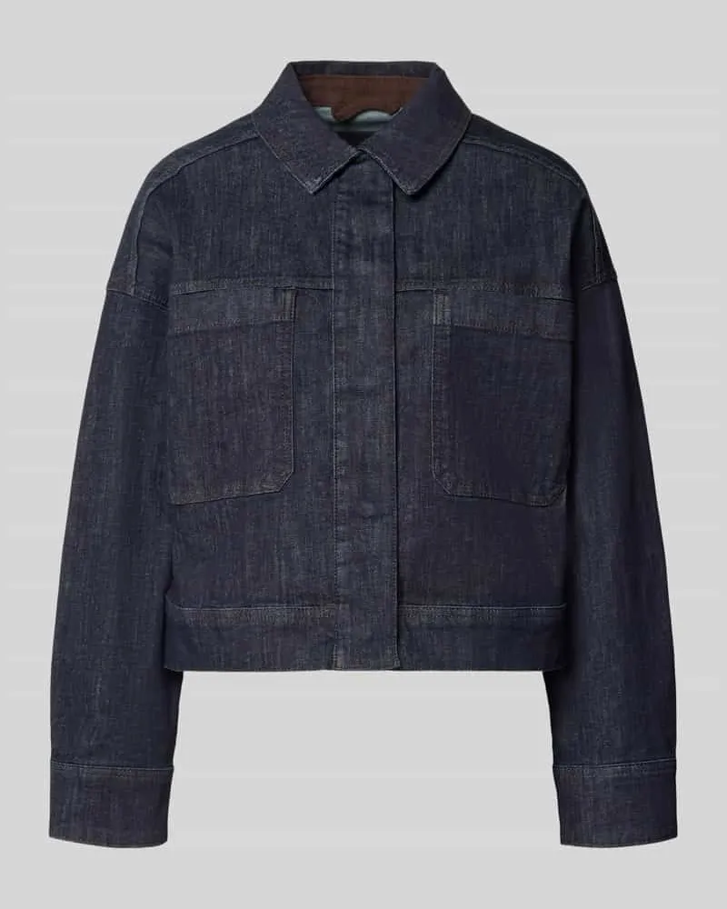 OPUS Regular Fit Jeansjacke aus Baumwoll-Mix Modell 'Hollins Dunkelblau