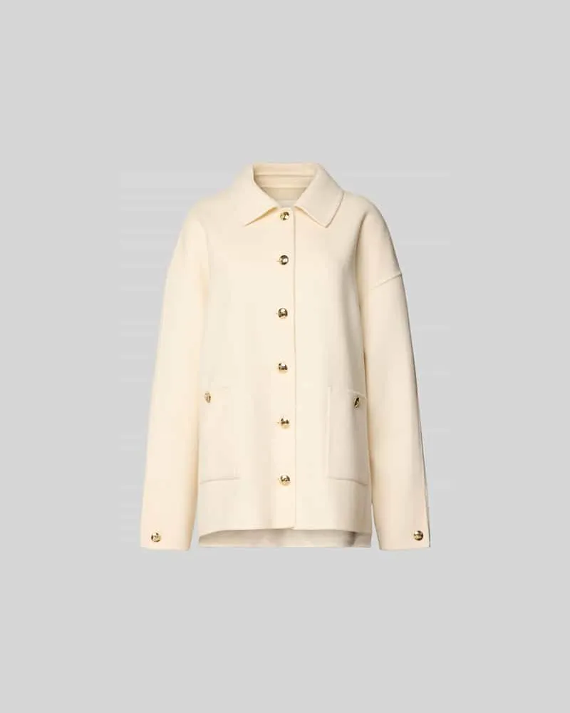 Anine Bing Regular Fit Jacke mit Pattentaschen Weiss