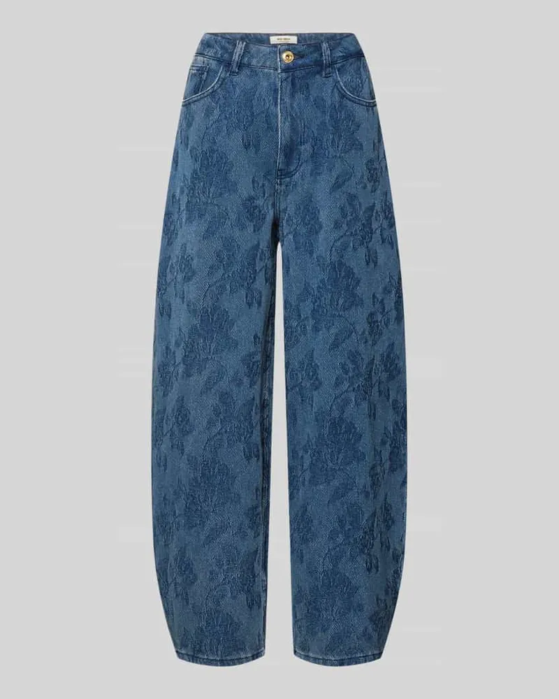 Mos Mosh Barrel Fit Jeans mit 5-Pocket-Design Modell 'Rosy Jeansblau