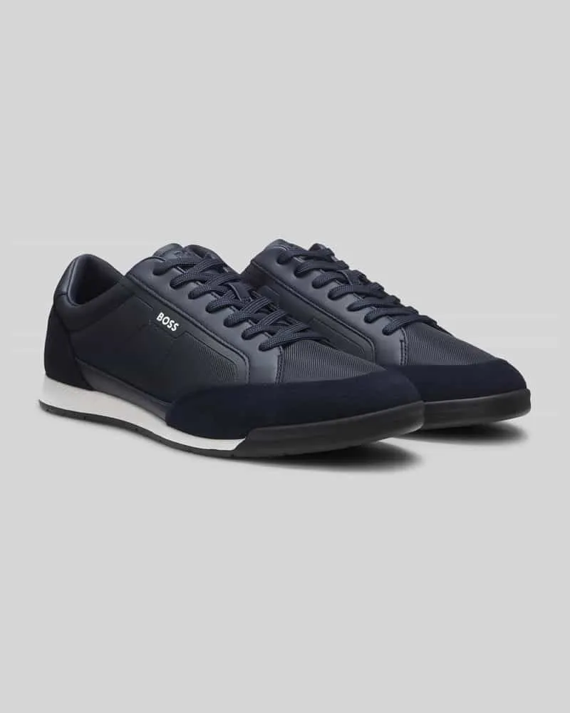 HUGO BOSS Sneaker mit Label-Schriftzug Dunkelblau