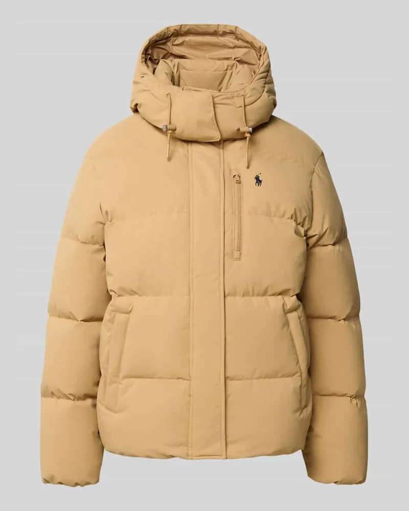 Ralph Lauren Steppjacke mit Logo-Stitching und Brusttasche Camel