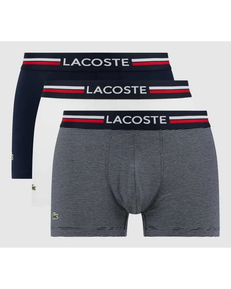 Lacoste Trunks mit Stretch-Anteil im 3er-Pack Marine