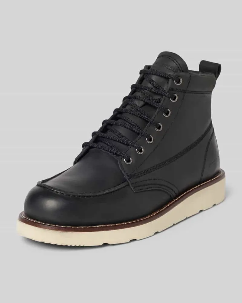 Jack & Jones Boots aus Rindsleder Modell 'TORONTO Black