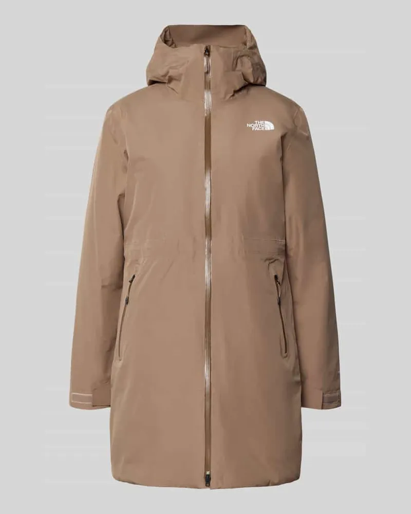 The North Face Jacke mit Kapuze und Zweiwege-Reißverschluss Modell 'HIKESTELLER Taupe