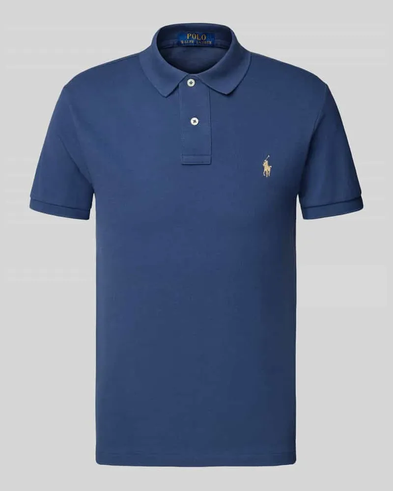 Ralph Lauren Poloshirt mit Label-Stitching Dunkelblau