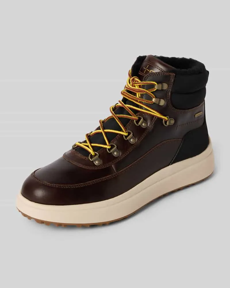 Geox Boots aus Leder Modell 'GRANITO GRIP Dunkelbraun