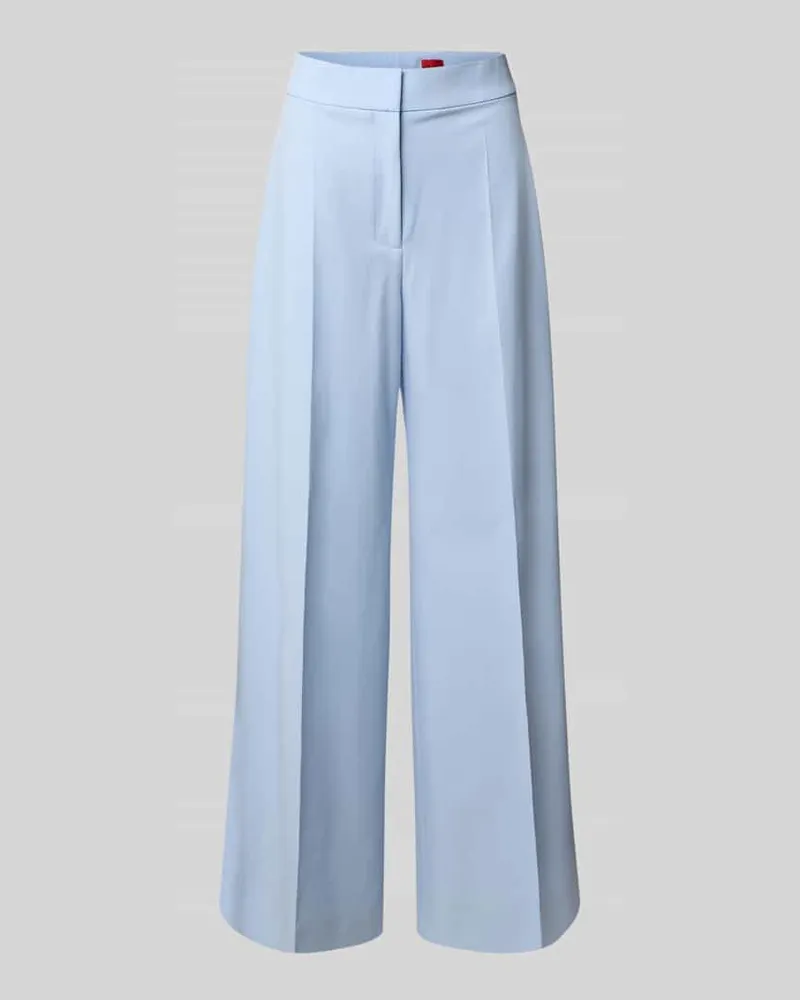 HUGO BOSS Flare-Fit Weite Hose mit Viskose-Anteil Modell 'HUZILI Hellblau