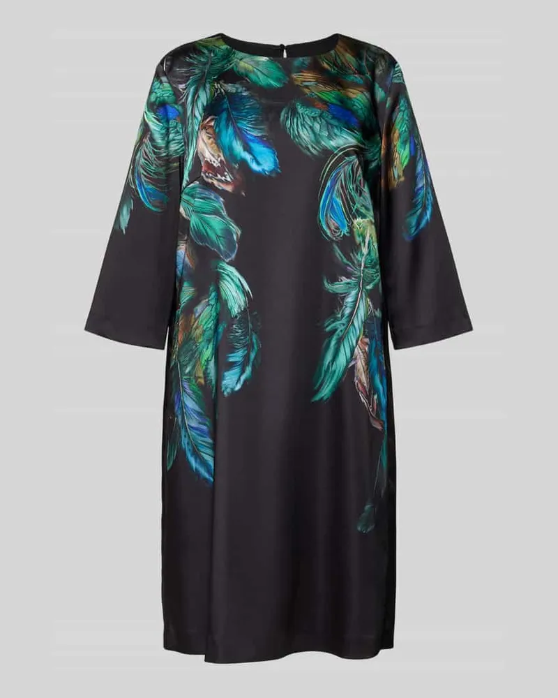 Marc Cain Relaxed Fit Kleid mit Foto-Print Dunkelgruen