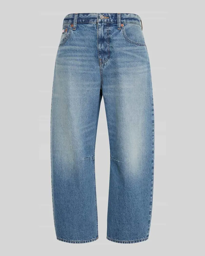 Calvin Klein Barrel Jeans aus reiner Baumwolle Dunkelblau
