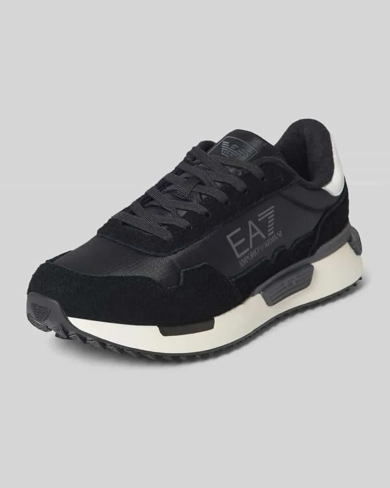 EA7 Sneaker aus Leder-Textil-Mix Modell 'VINTAGE RUNNING Black