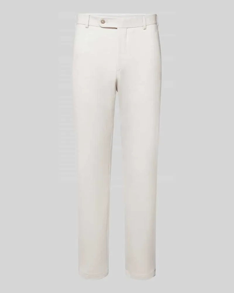 Atelier Torino Stoffhose mit französischen Eingrifftaschen Beige