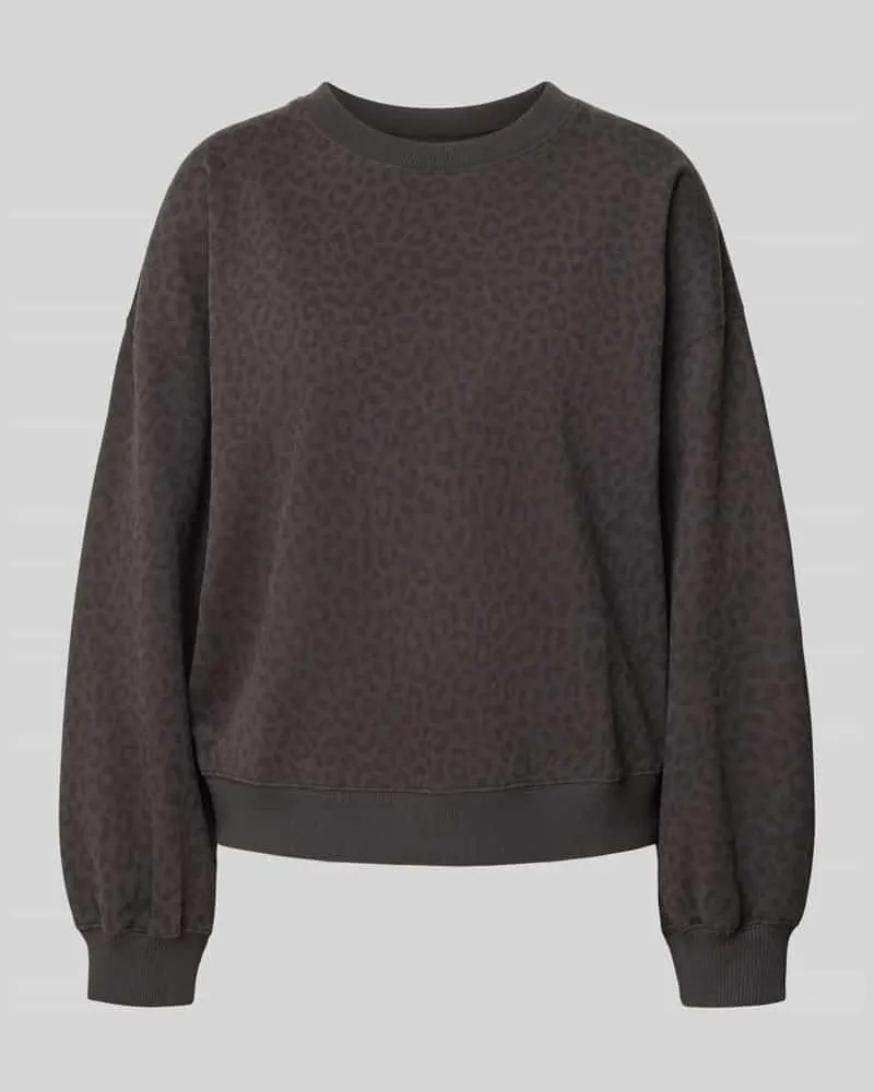 Juvia Sweatshirt mit gerippten Abschlüssen Black