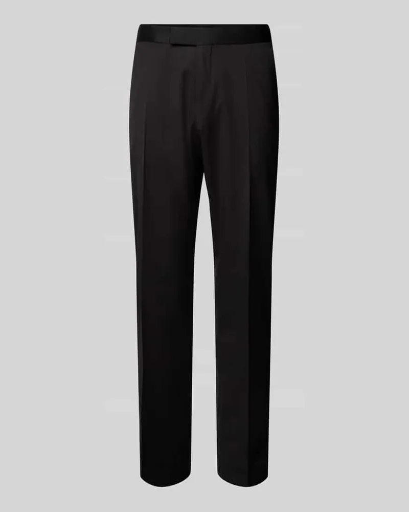 Carl Gross Regular Fit Anzughose aus Schurwolle Modell 'Shadow Black