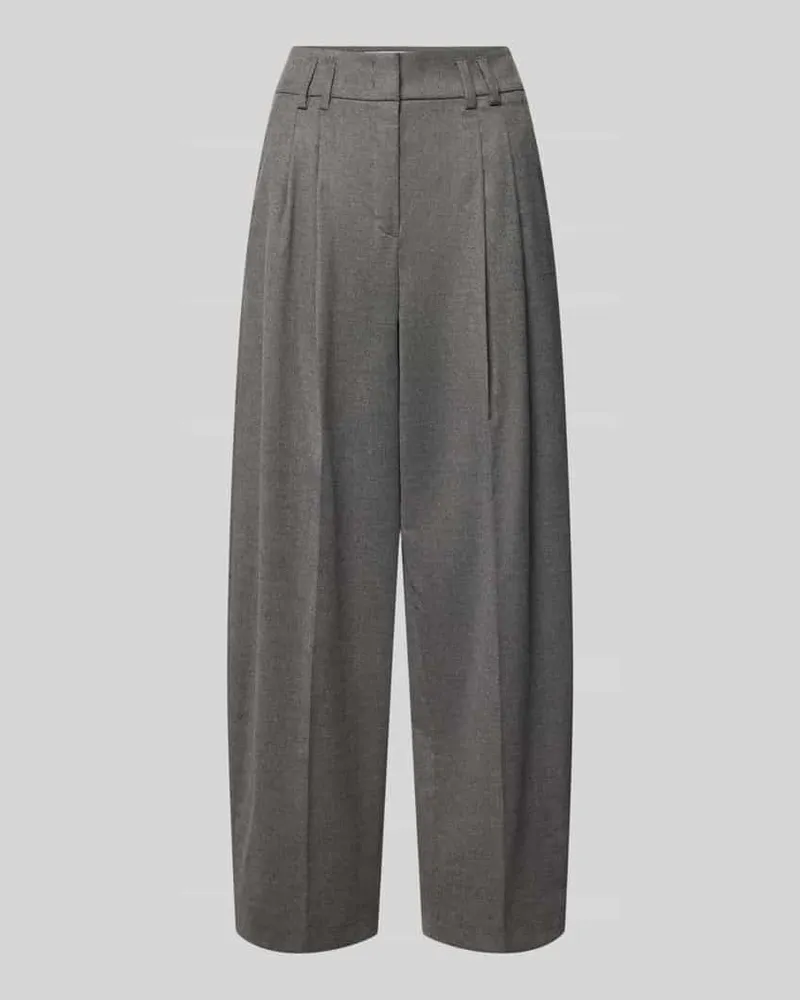 RAFFAELLO ROSSI  Regular Fit Weite Hose mit Viskose-Woll-Anteil Modell 'MAYLA 6/8 Mittelgrau