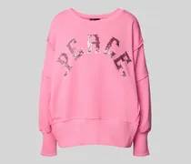 Oversized Sweatshirt aus reiner Baumwolle mit Statement-Stitching