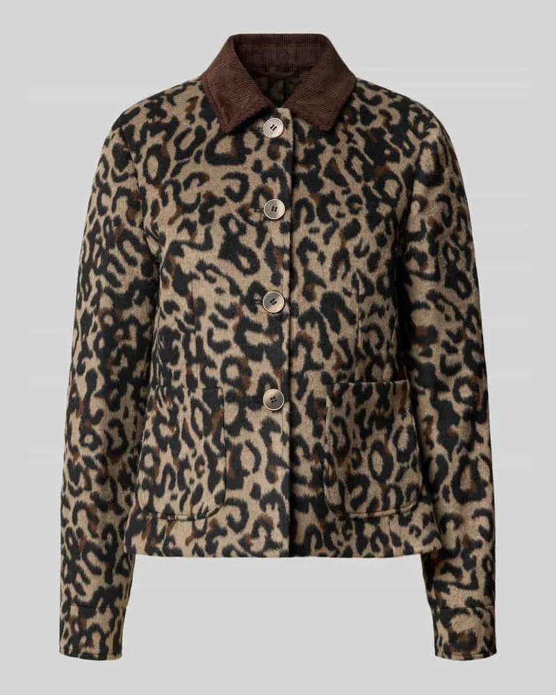 White Label Regular Fit Jacke mit Umlegekragen Cognac