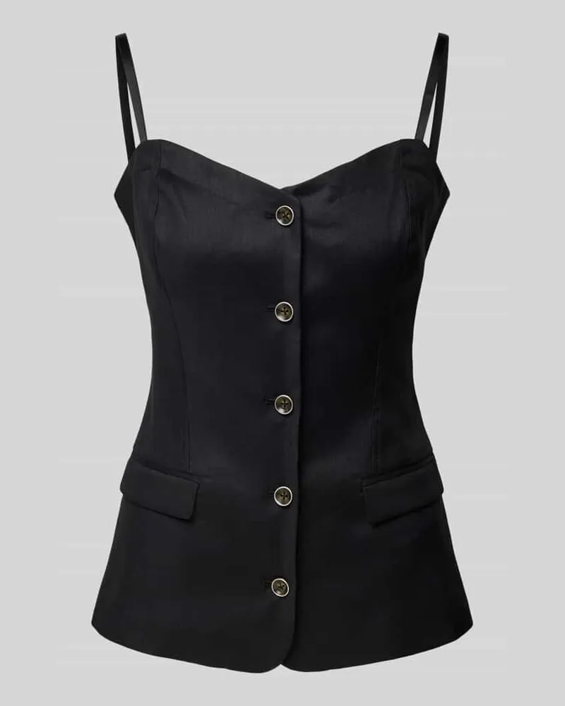 Guess Trägertop mit Knopfleiste Modell 'ISABEAU Black