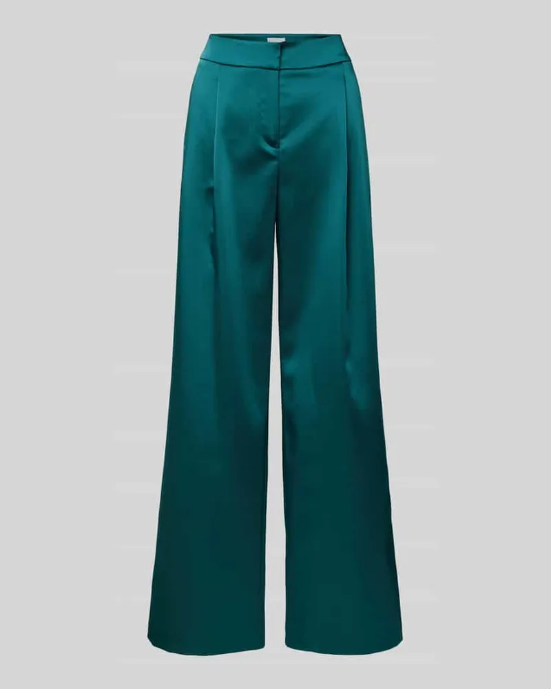 JAKE*S Wide Leg Bundfaltenhose mit Eingrifftaschen Dunkelgruen