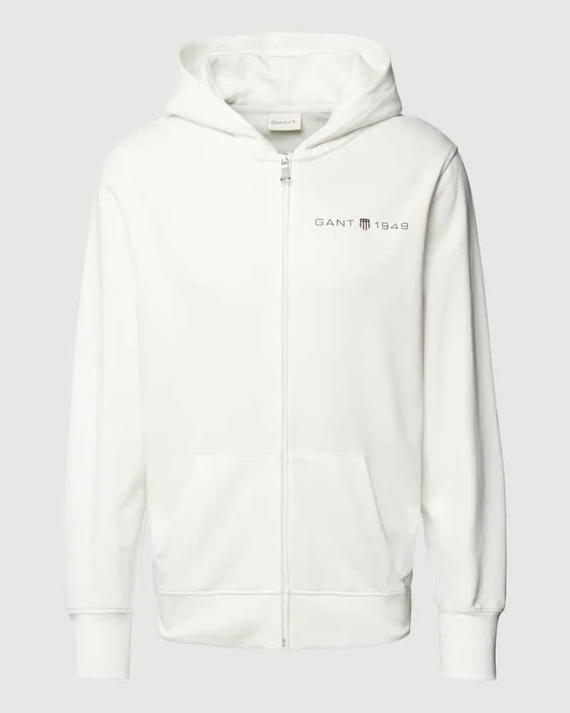 Gant Sweatjacke mit Kapuze Offwhite