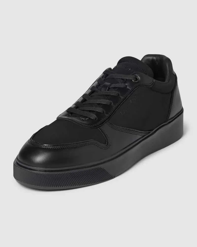 Calvin Klein Sneaker aus Leder mit Label-Print Black