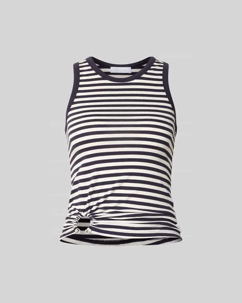 Paco Rabanne Tanktop mit gerippten Abschlüssen Marine