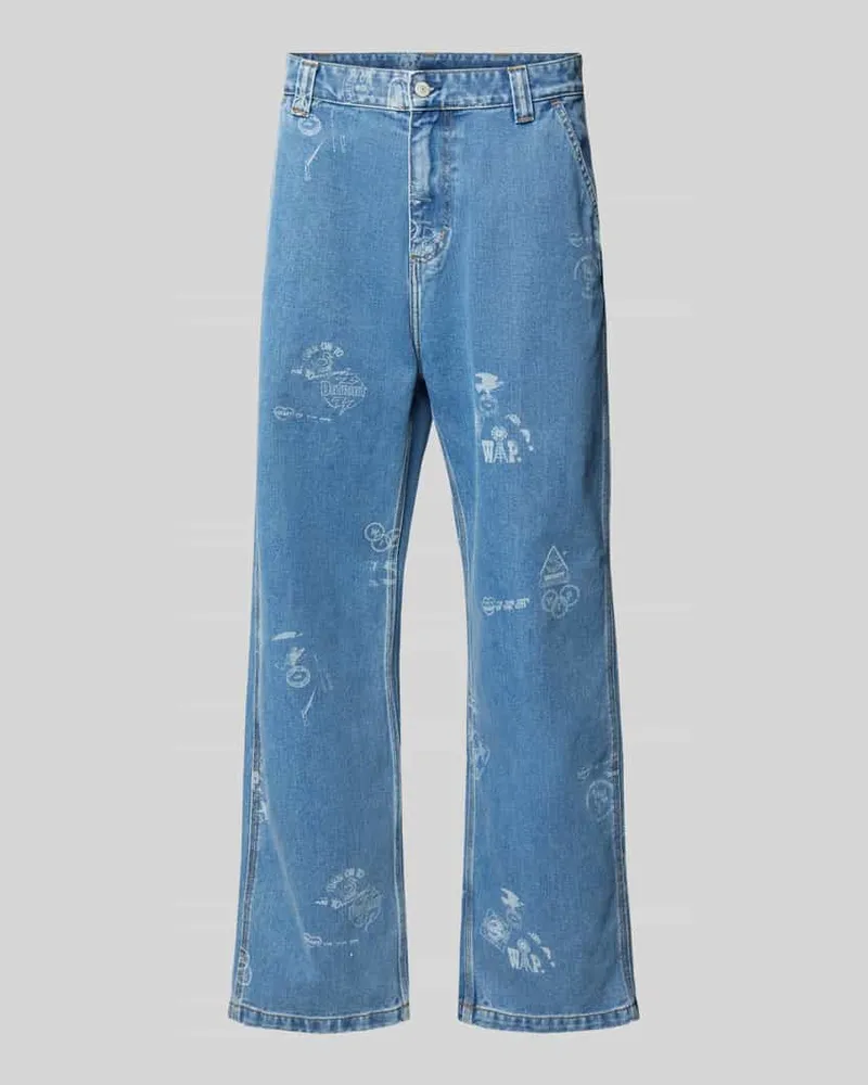 Carhartt WIP Tapered Fit Jeans im 5-Pocket-Design Modell 'STAMP Jeansblau