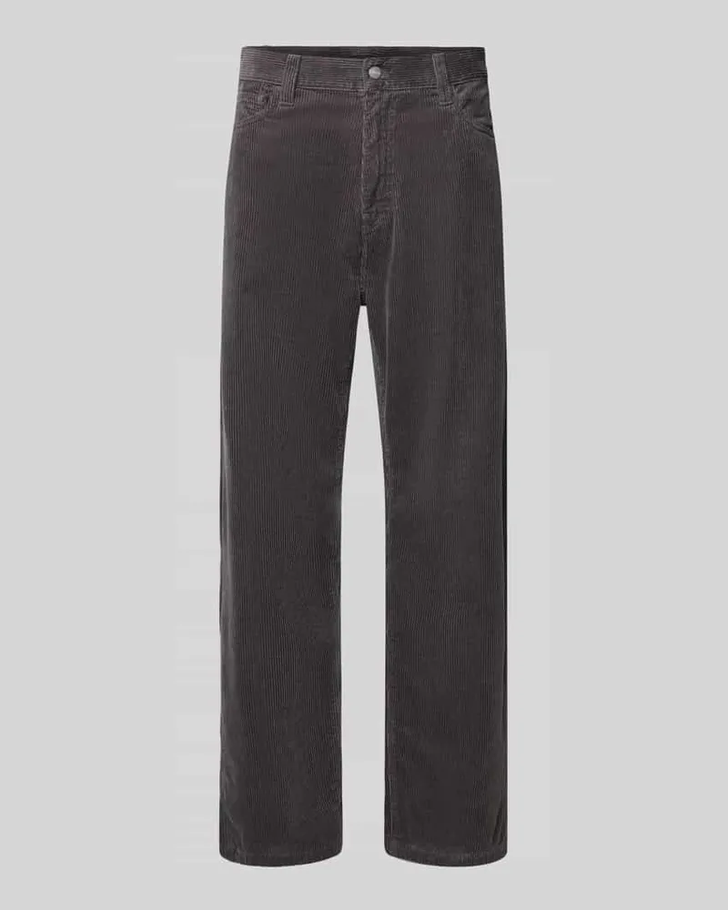 Carhartt WIP Cordhose mit Eingrifftaschen Modell 'LANDON Dunkelgrau