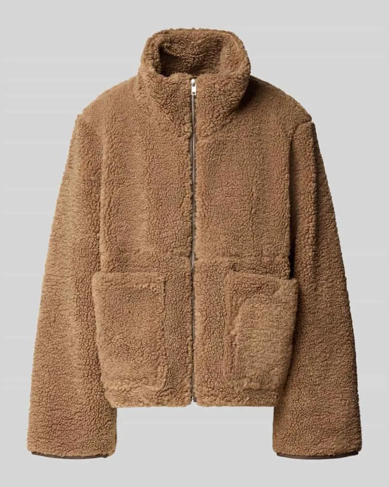 Neo Noir Jacke mit Teddyfell Modell 'Effa Beige