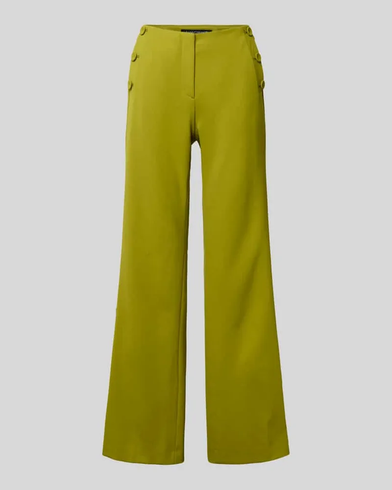 Luisa Cerano Flared Hose mit Knöpfen Neon