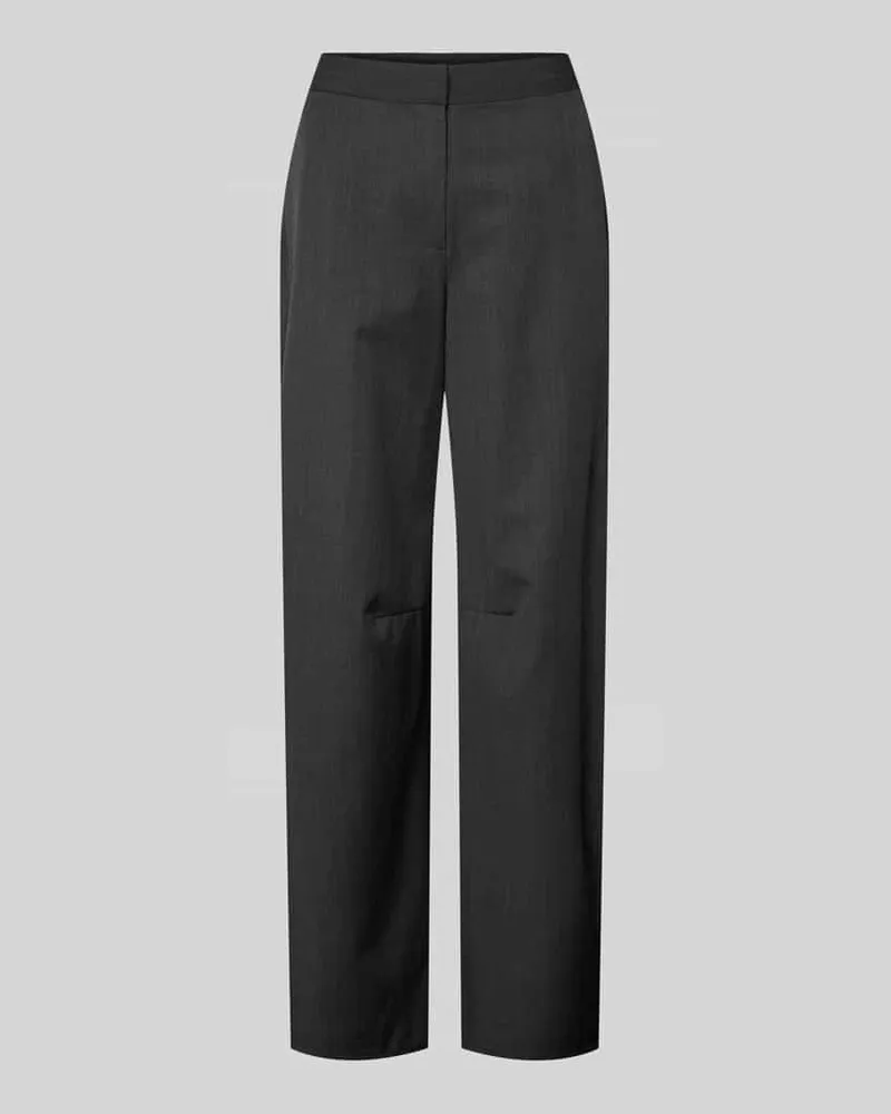 Samsøe & Samsøe Loose Fit Stoffhose mit Leinen-Anteil Modell 'SAROKO Dunkelgrau