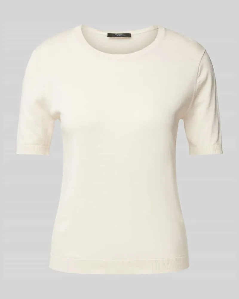 Max Mara Strickshirt mit Rundhalsausschnitt Modell 'ZIBETTO Ecru