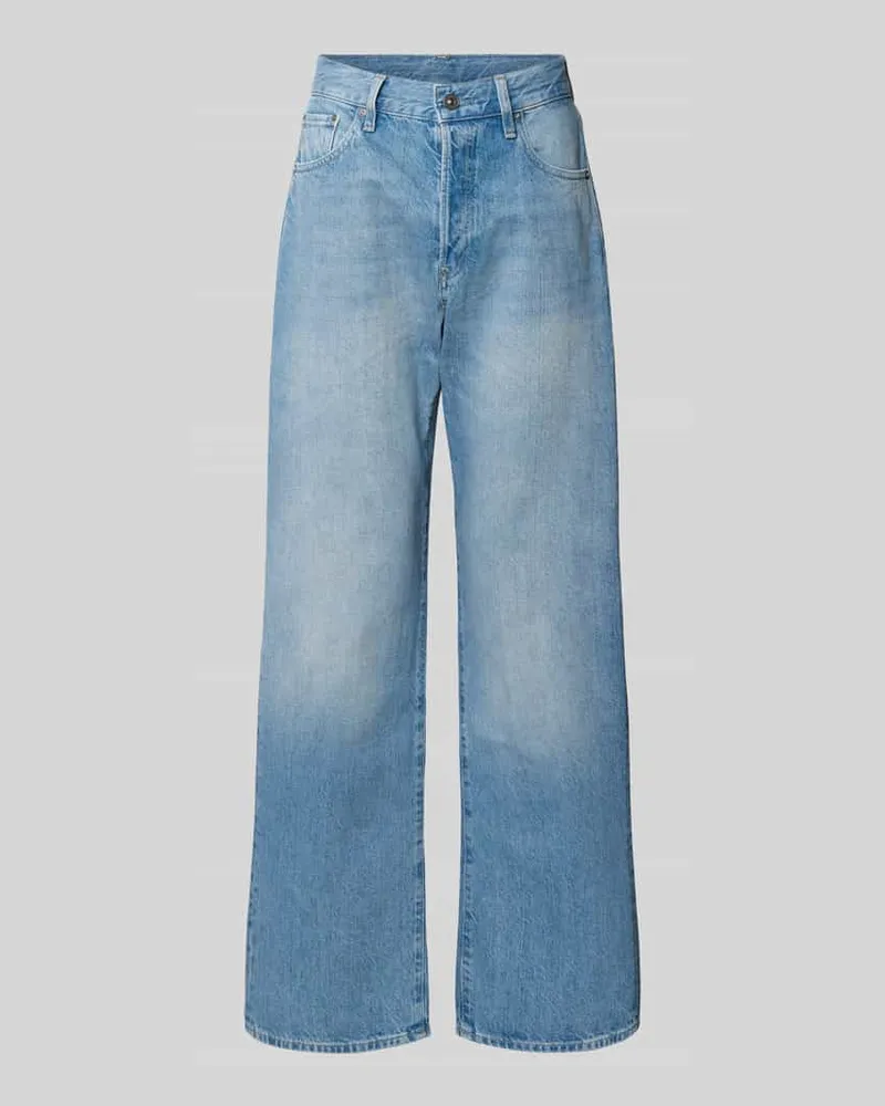 G-STAR RAW Baggy Fit Boyfriend Jeans im 5-Pocket-Design Modell 'Bowey Hellblau