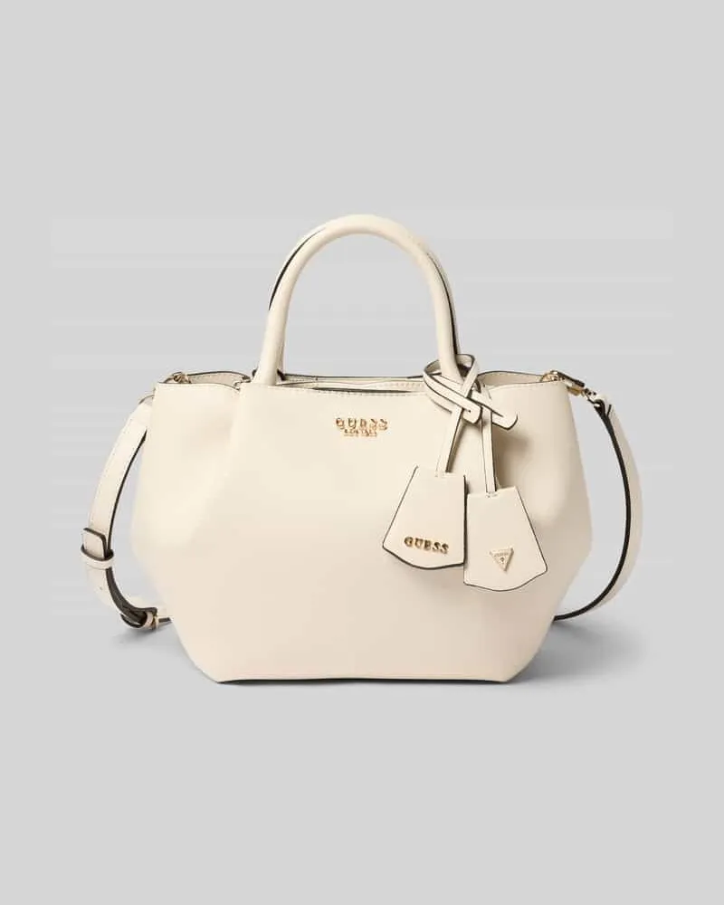 Guess Handtasche in Leder-Optik Modell 'Amorette Offwhite